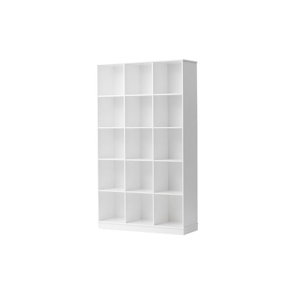 Wood Shelving Unit 3x5 Vertical with Base, Oliver Furniture