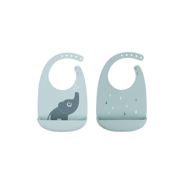 Elphe Silicone Bib, blue, Done by Deer