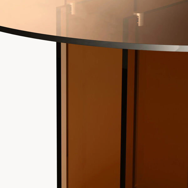 Anouk Glass Table, brown transparent, Westwing Collection