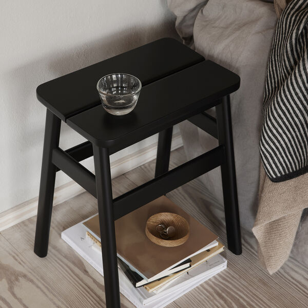 Angle Standard Stool, black, Form & Refine