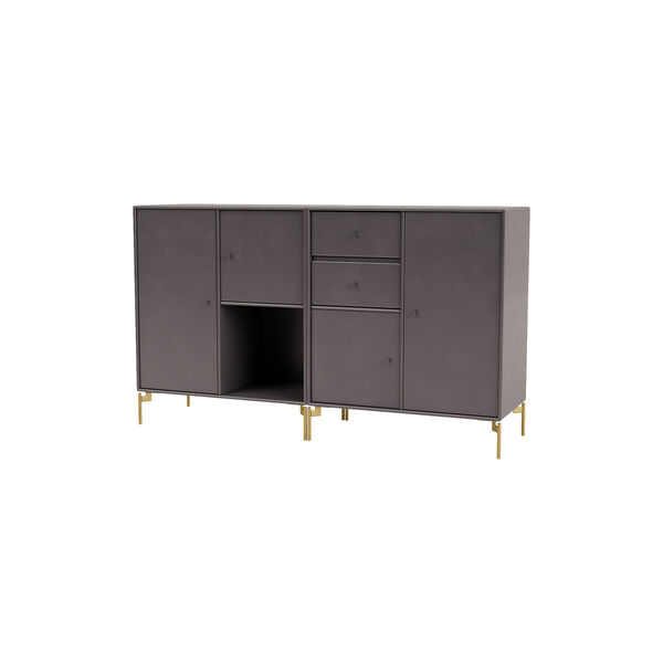COUPLE Sideboard with Brass Legs, 35 coffee, Montana Furniture