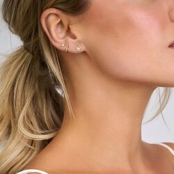 TRIO EARRING, gold plated, Spirit Icons