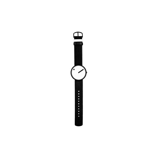 PICTO Wrist Watch, white/matt black/black, PICTO