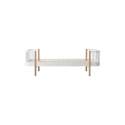 Wood Original Bed 90x200 cm, white/oak, Oliver Furniture
