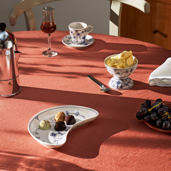 Blue&nbsp;Fluted&nbsp;Plain Bowl on&nbsp;Foot&nbsp;8 cm, Royal Copenhagen