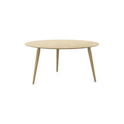 PLAYround Ø90 Coffee Table, white oiled oak, Bruunmunch Furniture
