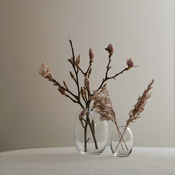 Glass vase, clear, Piet Hein