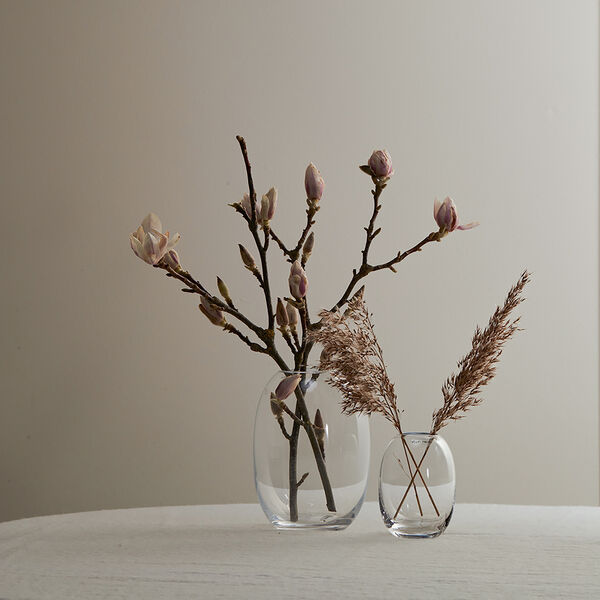 Glass vase, clear Glass vase, clear, Piet Hein