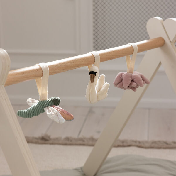 Flower, Dragonfly and Swan activity toy, Sebra