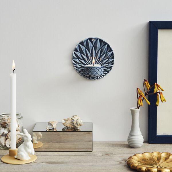Pipanella Wall Votive Scales Tealight Holder, midnight, Dottir Nordic Design