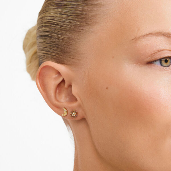 MISHA earrings 2-in-one set, gold plated, Pilgrim