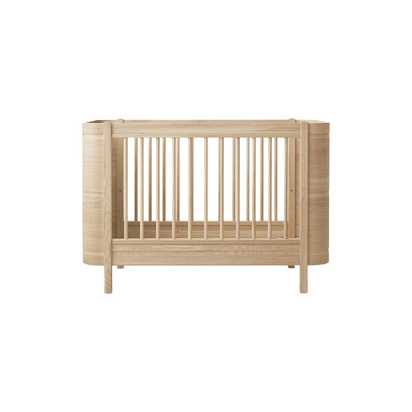 Wood Mini+ Cot Bed excl. Junior Kit 68x122 cm, oak, Oliver Furniture