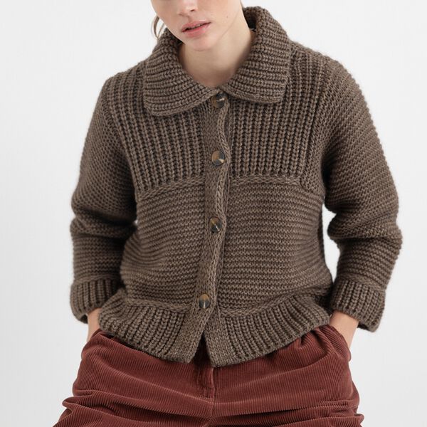 OMEGA DK35-263 Knit Cardigan, soil, PROJECT AJ117