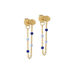 Lola Earring, silver/marine, ENAMEL Copenhagen