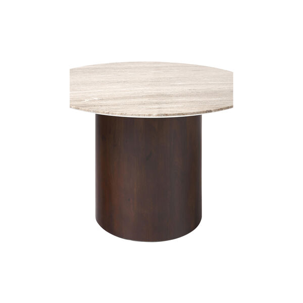Abby Dining Table, light beige/dark wood, Westwing Collection