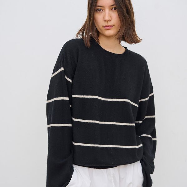 Sea Stripe Sweater, black/wheat Sea Stripe Sweater, black/wheat, CARE BY ME