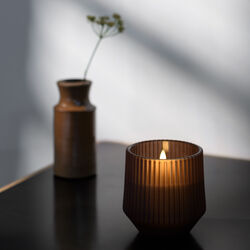 Scented wax glass candle awaken, brown, Uyuni Lighting