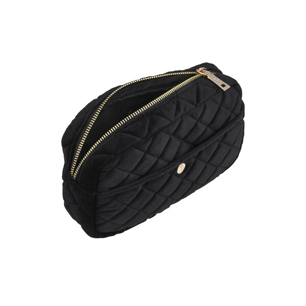 Beauty Bag Medium, black velvet Beauty Bag Medium, black velvet, Fan Palm