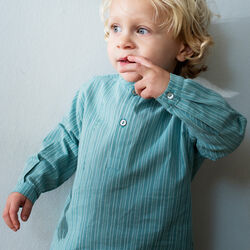 Peasant Shirt, mineral stripe, Serendipity