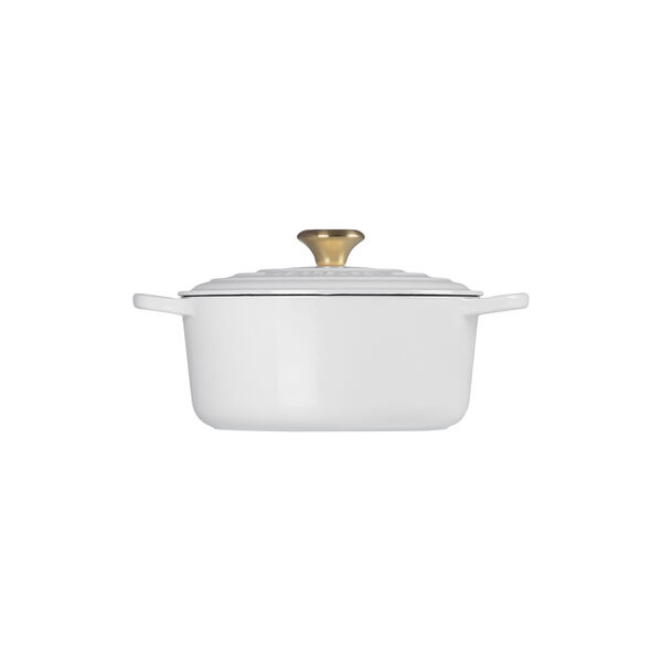 Signature round cast iron pot &Oslash; 24 cm, white, Le Creuset