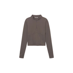 Butter Soft Half Zip True to body, dark brown, Rethinkit