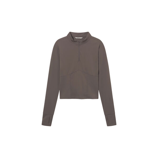 Butter Soft Half Zip True to body, dark brown, Rethinkit