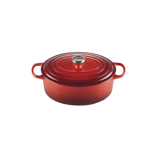 Signature cast iron oval casserole &Oslash; 31 cm, cerise, Le Creuset