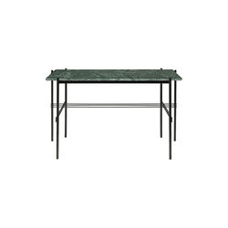 TS Desk, green guatemala marble/black, GUBI