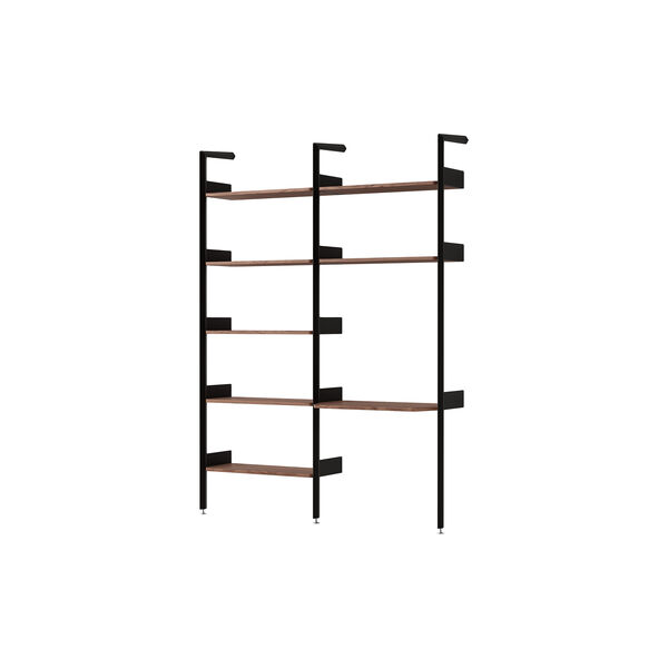 Rombe IF1 & IF5 Shelving System Configuration B, anthracite/walnut, &Tradition