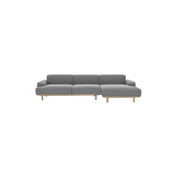 Reason 2 Seater Sofa with Chaiselong, Crush 110, Bruunmunch Furniture