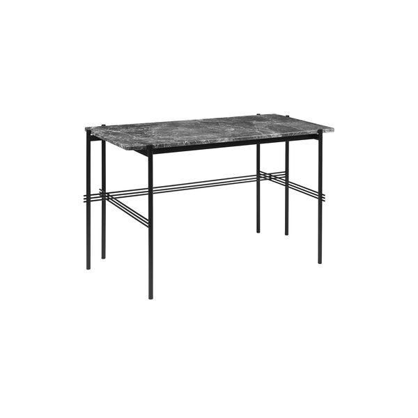 TS Desk, grey emperador marble/black, GUBI
