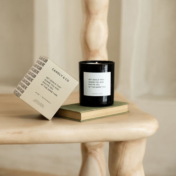 No. 4 Candle, Set goals that scare you and excite you at the same time No. 4 Candle, Set goals that scare you and excite you at the same time, Candly & Co