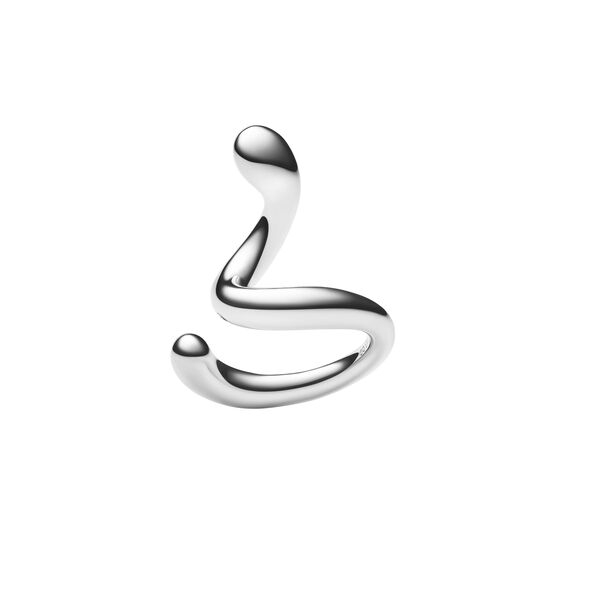 Coil Whirl Ear Cuff Left, silver Coil Whirl Ear Cuff Left, silver, Maria Black