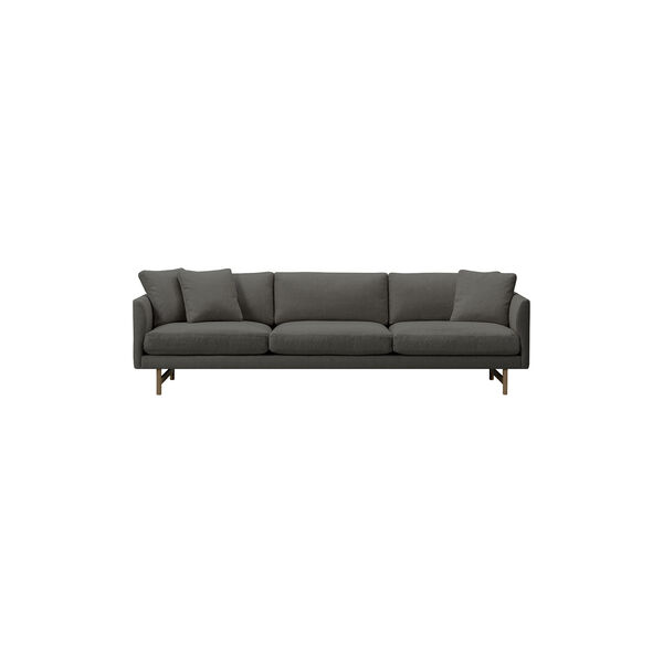 5523 Calmo 80 3-seater Sofa, dark grey/smoked oak, Fredericia Furniture