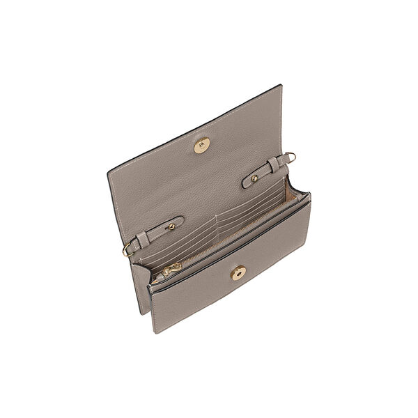 Farah Wallet on Leather Strap, taupe, Aigner