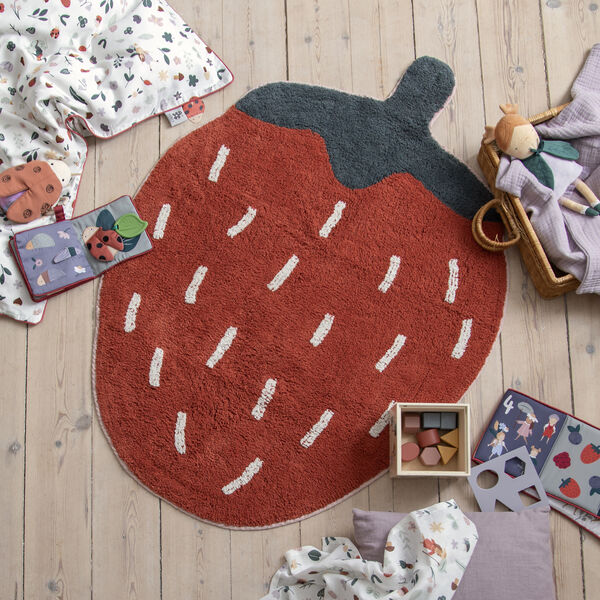 verdieping ouder Keuze Woven Floor Mat, strawberry