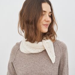 Freja Scarf, off white, CARE BY ME