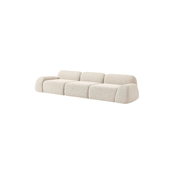 Wolke 4-seater Modular Sofa, boucl&eacute; light beige, Westwing Collection