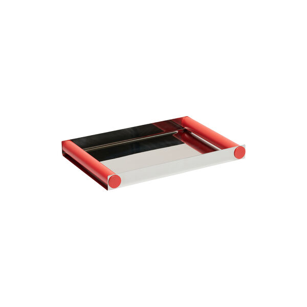 Ray Tray Disco medium, steel/red coral, Design Letters