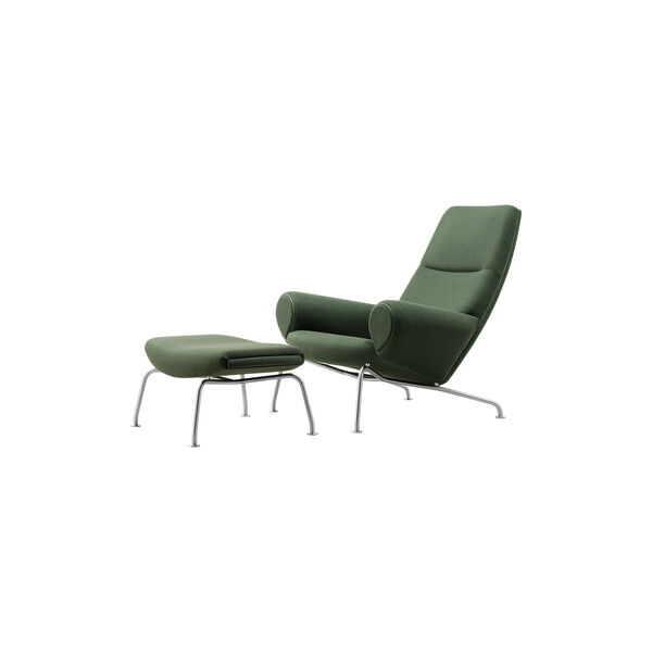 Wegner Queen Chair | Olive | Lounge Chair + Ottoman, Fredericia Furniture