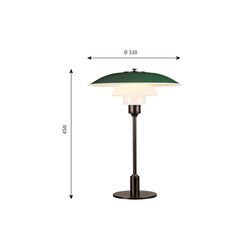 PH 3&frac12;-2&frac12; Table Lamp, green, Louis Poulsen