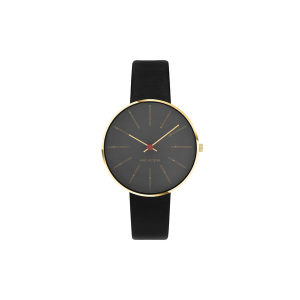 Bankers Wrist Watch, grey/gold/black, Arne Jacobsen Watches
