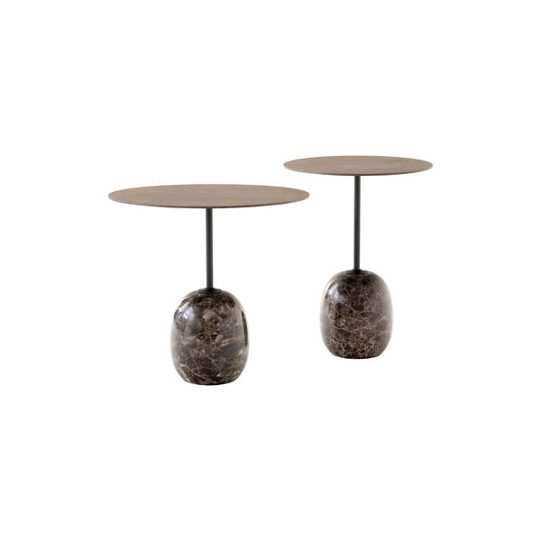 Lato Table LN9 Lounge Table, Emparador marble/walnut Lato Table LN9 Lounge Table, Emparador marble/walnut, &Tradition