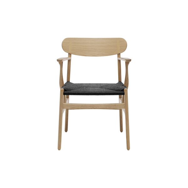 CH26 Dining Chair, soap treated oak/black, Carl Hansen & Søn