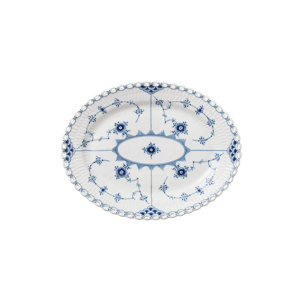 Blue Fluted Full Lace Dish Oval, Royal Copenhagen
