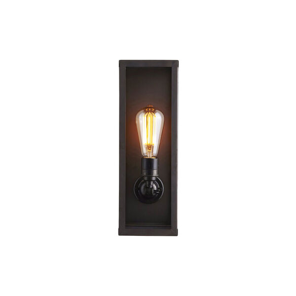 Narrow Box Wall Light 7650 (Internally Glazed), weathered brass/clear, Original BTC