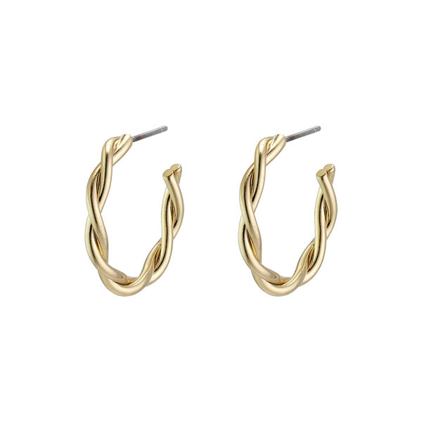 NAJA Twisted Earrings, gold plated, Pilgrim