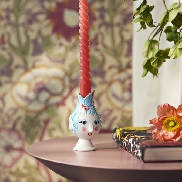 Titania Candle holder, light blue, Bj&oslash;rn Wiinblad