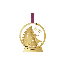 2025 Christmas Ornament Snowglobe, gold, Georg Jensen