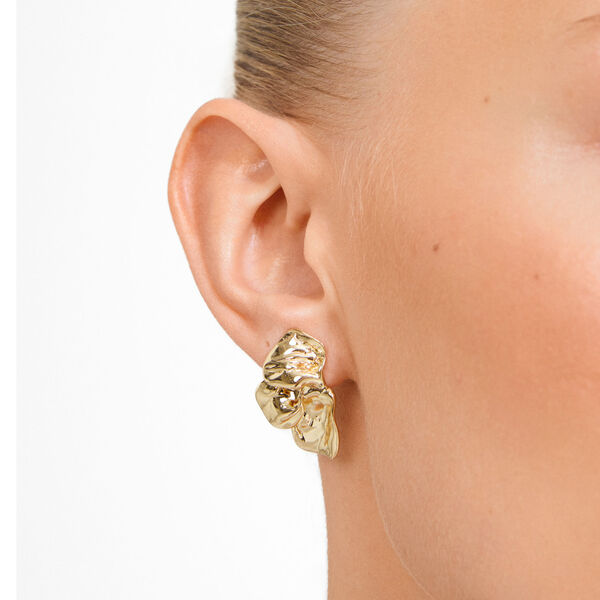 SOLARI earrings, gold plated, Pilgrim